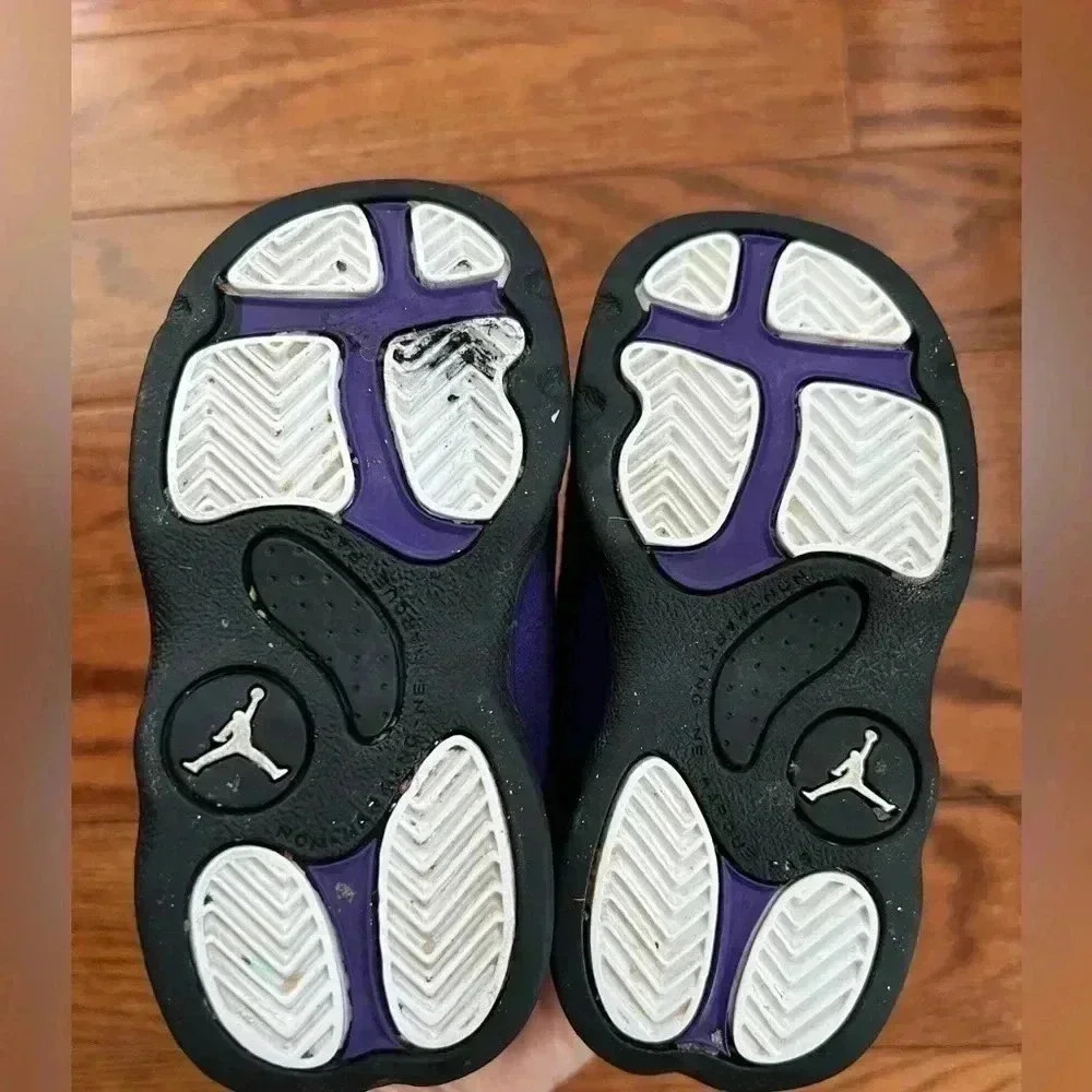 Nike Jordan 13 Retro (Toddler) 6C Purple-Black No Box. - Picture 8 of 8